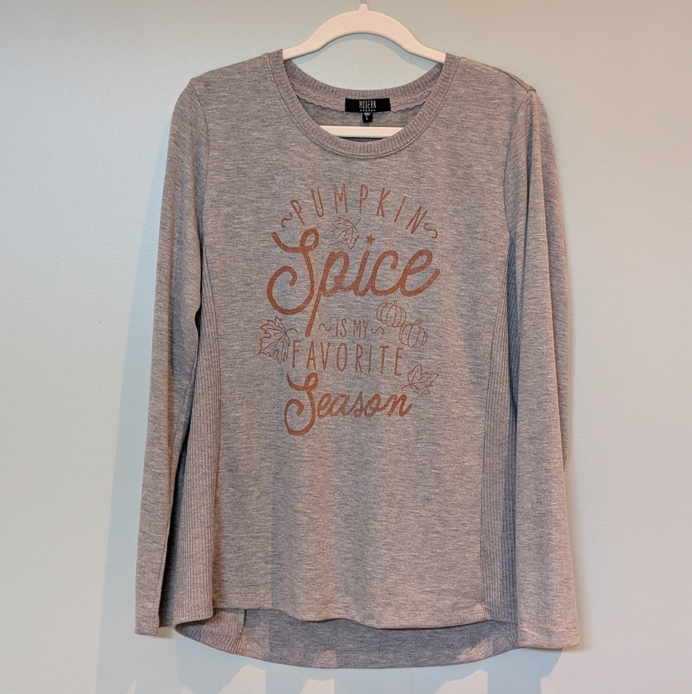 Modern Canvas Pumpkin Spice is my Favorite Season Long Sleeve